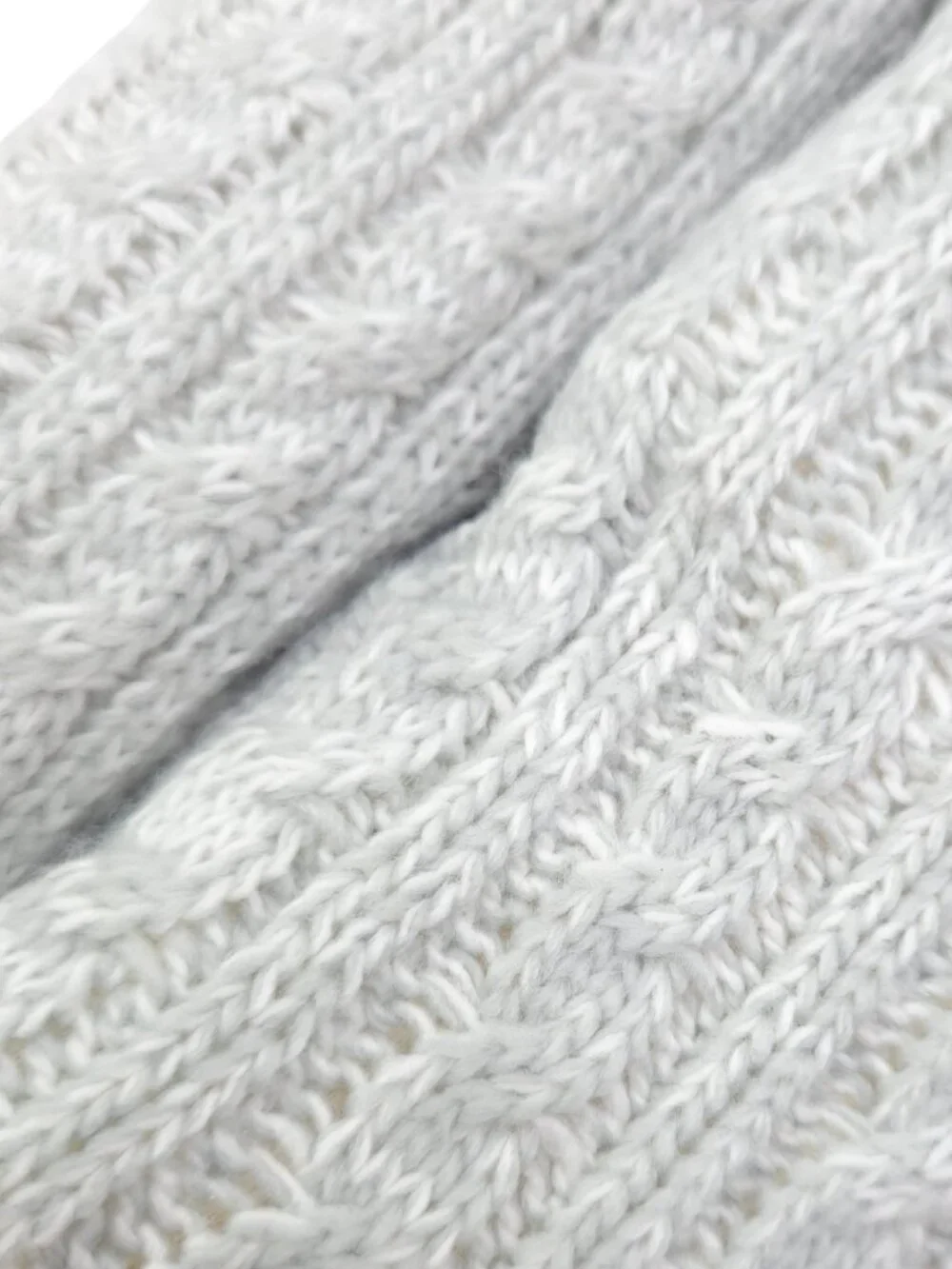 Jane And Bleecker Women's Gray Kitty Cable Knit Plushfill Lined Slipper Socks